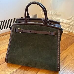 Ralph Lauren - Suede Olive Tote Bag